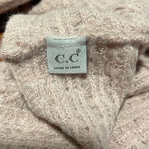 C.C Beanie Dusty Rose Pink Knit Infinity Scarf - Picture 4 of 6